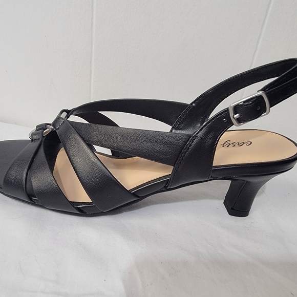 Easy Street Zazie Strappy Black Women's Sandals Womens Size 6 Wide - Picture 7 of 10